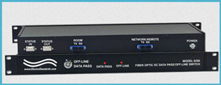 Model 5200 Keylock Fiber Optic Switch with Secure Off-Line Position.